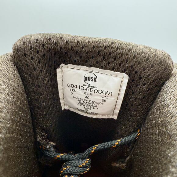 Big Hoss Mens Carson 6 in Work Boot US 7 XXW 6E Brown Composite Toe Leather NIB - Picture 12 of 12